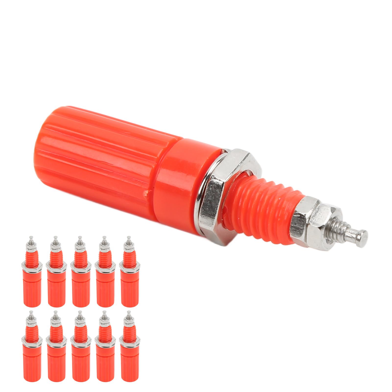 

10Pcs M3 Terminal 4mm Banana Jack Socket Screw Panel Jack Terminal Plug for Electronic EquipmentRed червоний