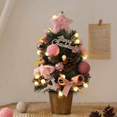 Small Christmas Tree Tabletop Christmas Trees with Lights Table Ornaments Reusable Decor Table Centerpieces Lighted Christmas