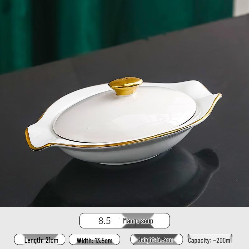Elegant Ceramic Stew Pot with Lid