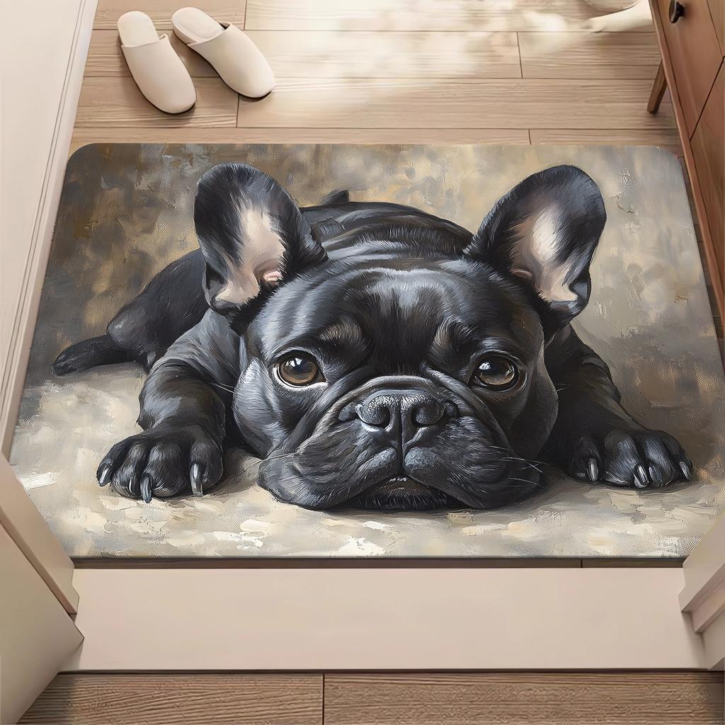 1PC Cute Dog Pattern Kitchen Rugs Non-Slip Home Door Mats Pop design Bathroom Rugs Bath Mat Carpet for Home Sink Laundry Decor