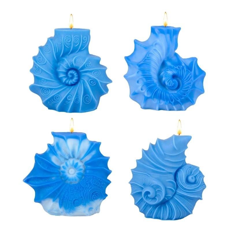 Silicone Molds Ocean Styles Candle Molds Handmade Epoxy Resin Molds 3D Conch Castings Molds Plasters Molds