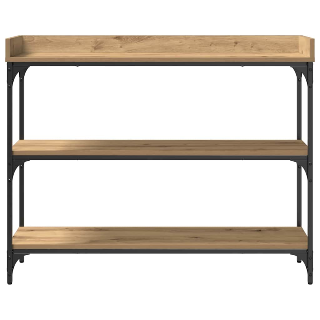 Console Table with Shelf Artisan Oak Finish 100 x 30 x 80 cm