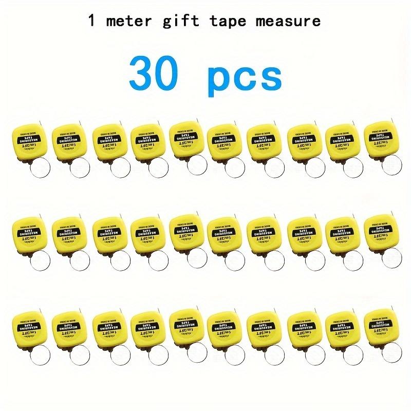 

Набор из 30 мини-рулеток-брелоков с выдвижной лентой, 1 метр/3 фута, компактный карманный размер, идеально подходит для повседневного использования, вечеринок, школ, рекламных подарков, металлическое лезвие 39.37 inch measuring tape 30 pieces