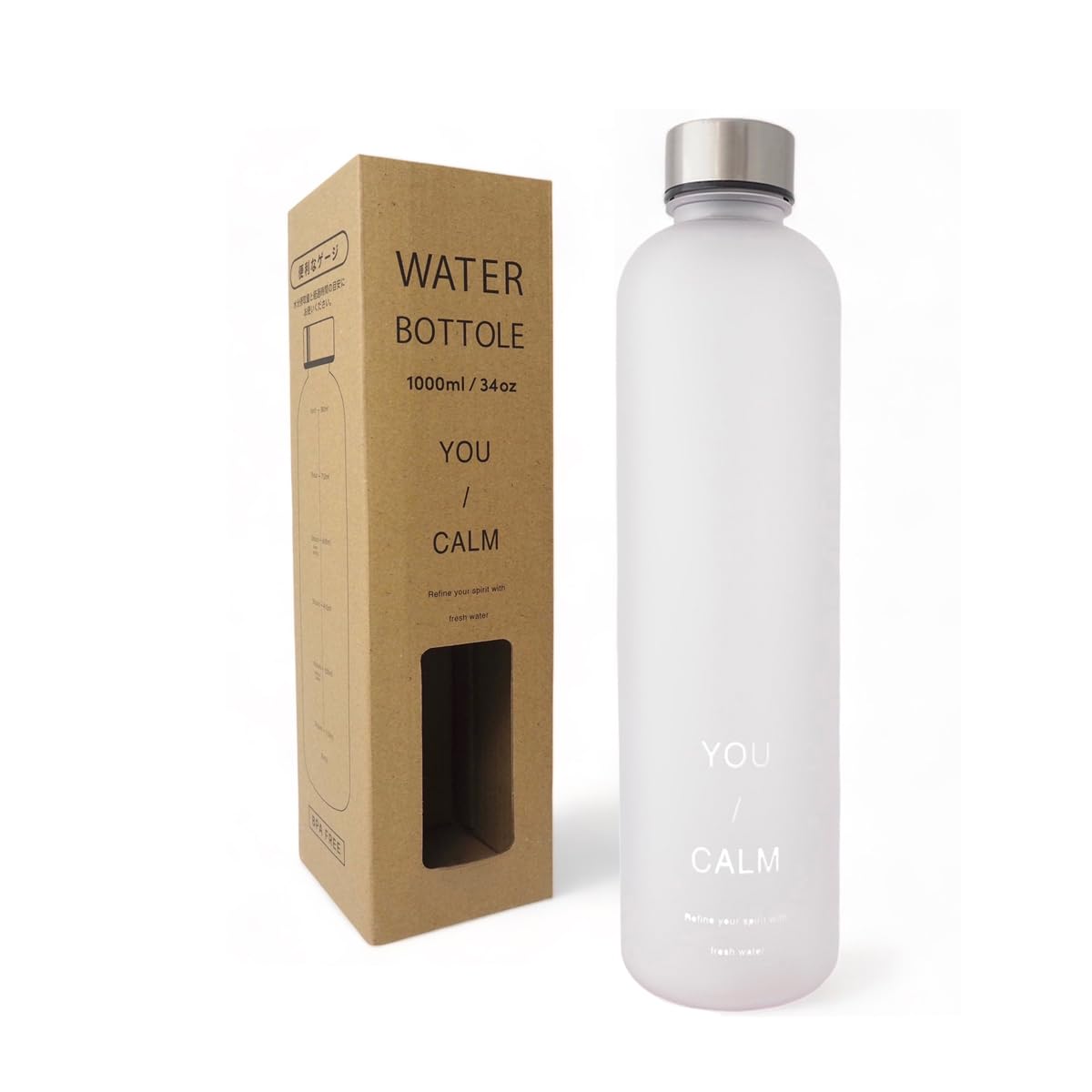 

Бутылка для воды Frost Bottle 1 литр 1000 мл Бутылка для воды с маркером времени Спорт на открытом воздухе Легкий фитнес (белый)