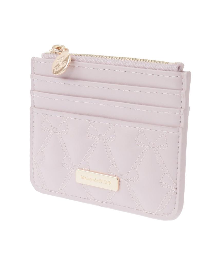 Maison de FLEUR Étui Fragment Matelassé à Ruban, Noir, F, Porte-CartesPorte-Clés, 08000645500