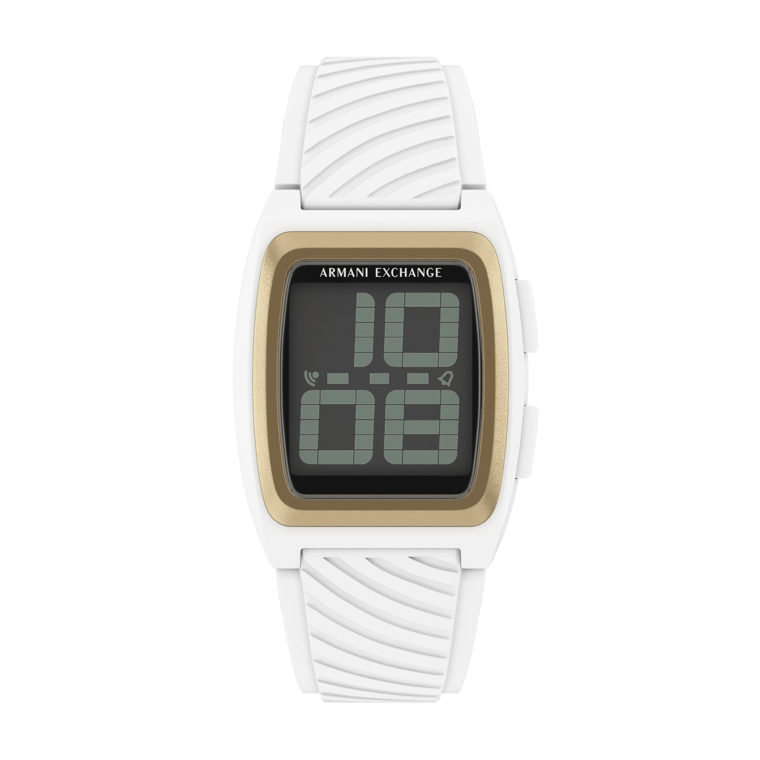 Мужские цифровые силиконовые часы Armani Exchange AX2968 белый