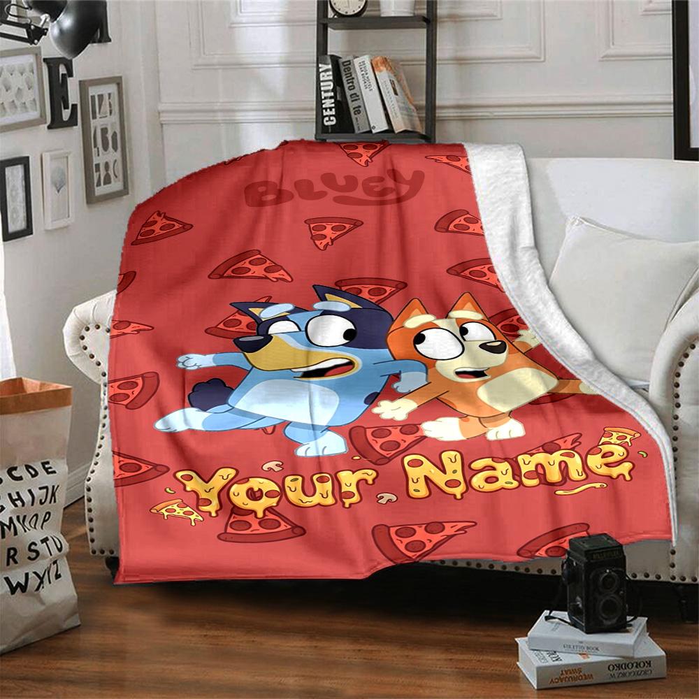 Bluey Personalized Name Blanket Throw Personalized Blanket Durable Comfort Perfect for Home Decor Sofa Bedding Picnics for All Occasions
