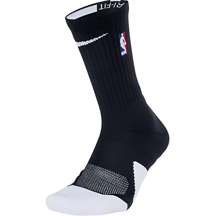 Nike x NBA Crew Socks Unisex 1 Pack Black White SX5867-010 XL