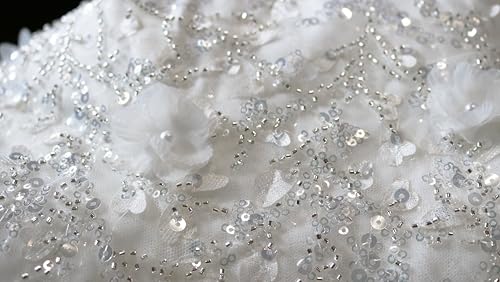 [Housaku Co., Ltd.] Wedding Dress, Puff Sleeves, Sweetheart, Sparkling, Bridal, A-line, Recital, Elegant, Bride (L)