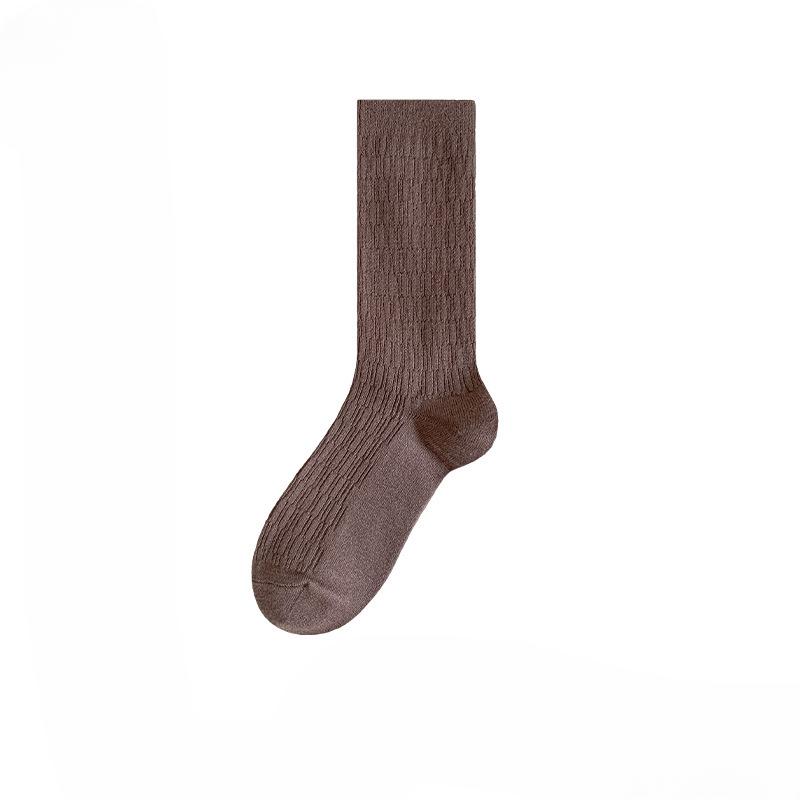 

Женские зимние новые однотонные бархатные утолщенные теплые мягкие хлопковые носки 1 pair темный кофе