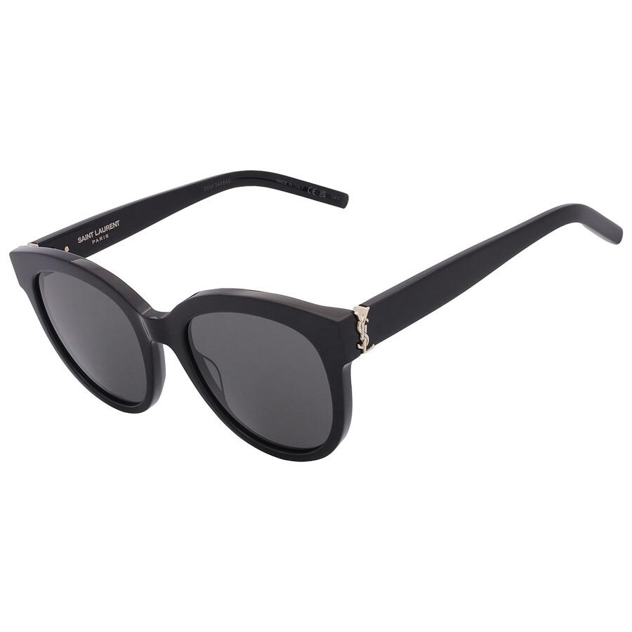 Saint Laurent Grey Round Ladies Sunglasses Sl M29 003 52