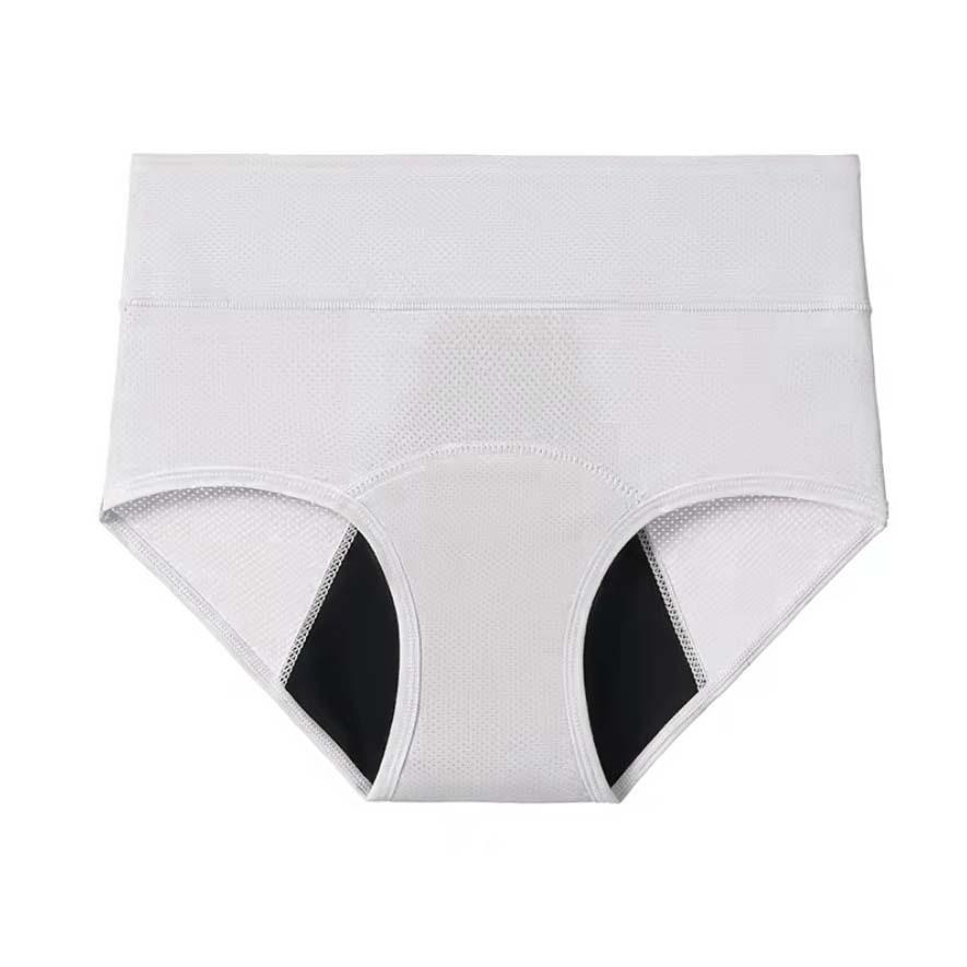 Leak-Proof High-Waisted Breathable Menstrual Underwear, Multi-color, Women's Period Panties 9033