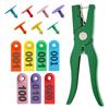 Sheep Ear Tags 001-100 Number Tags Livestock Animal Tags Ear Tag Applicator for Cows Goats Sheep Pigs Farm Animals