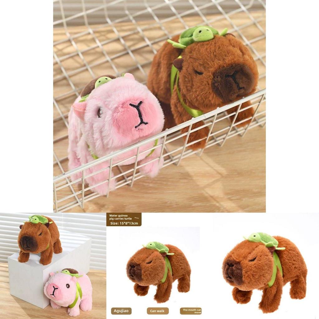 Cute Capybara Plush Toy With Walking Sound Features For Kids Playing And Gift Giving
