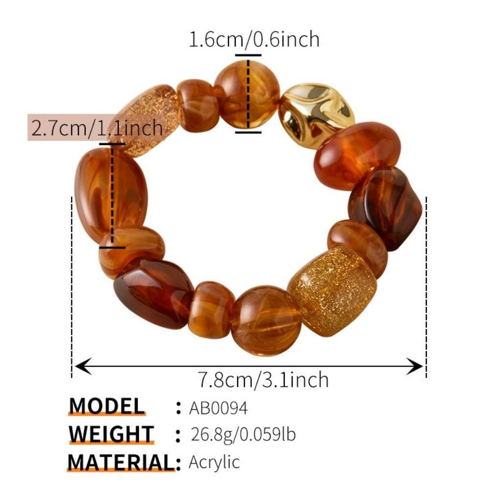Acrylic Beaded Bracelet Boho Chic Elastic Bracelet New Boho Bracelet  Jewelry Gift 4