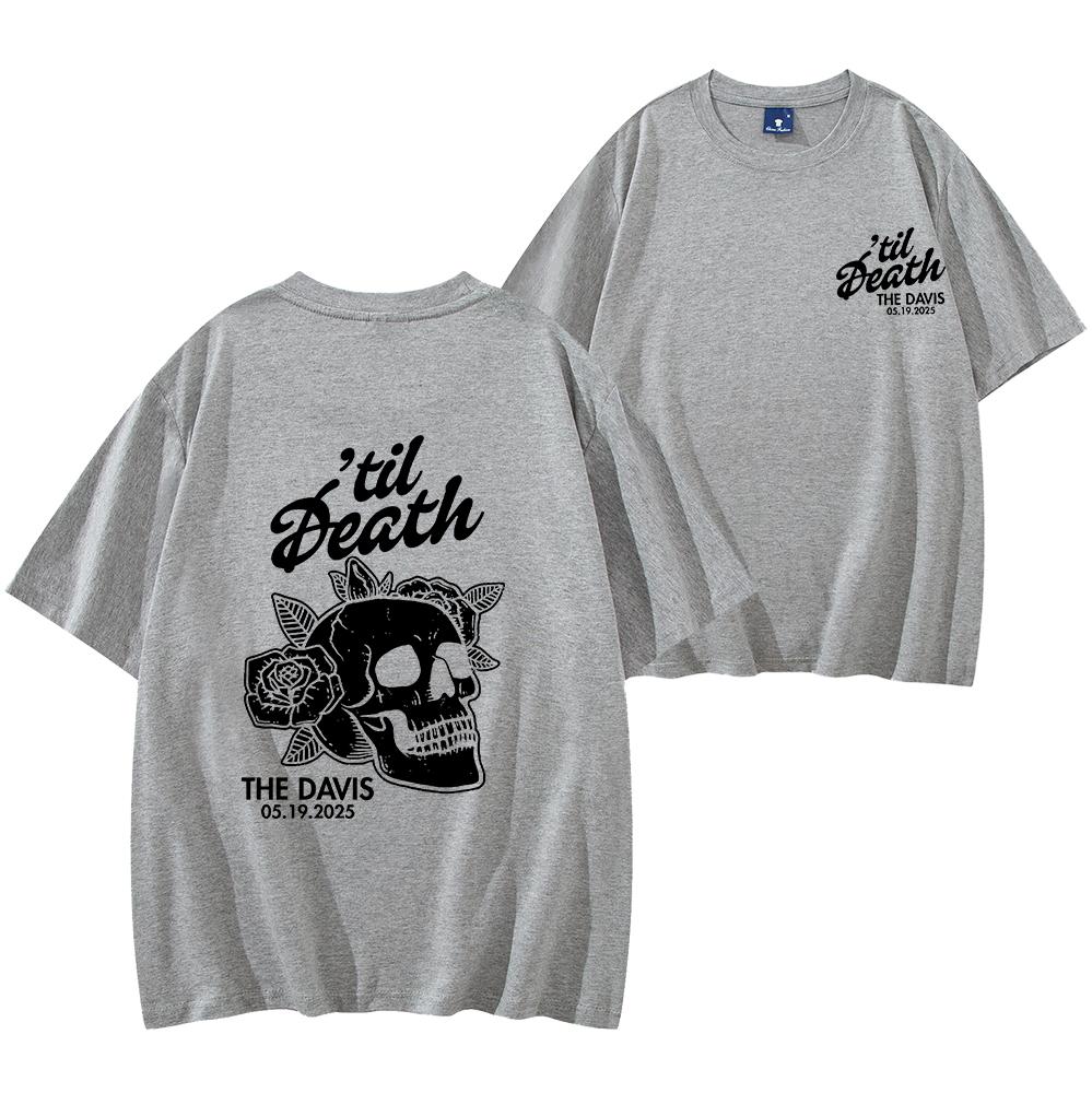 

Футболка До смерти , Футболка Невеста-скелет , Дата свадьбы, Футболки для молодоженов, До смерти , Футболки для женатой пары, Мужские, Женские, С коротким рукавом, Хип-хоп топы 4XL