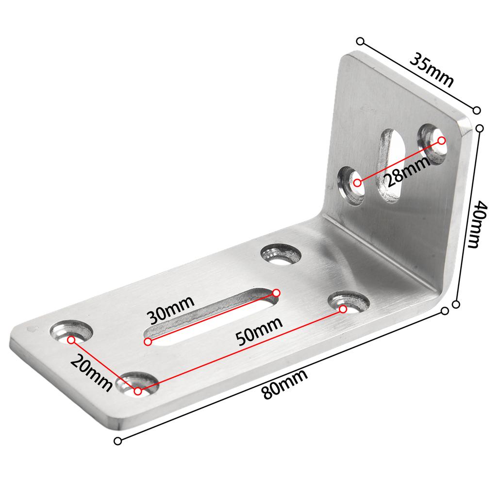 Fixings Angle Bracket Silver Easy Installation 90-degree Right Angle For Reinforcing Joints Hardware Connection
