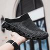 Women's Sandals Backless Walking Sneakers Summer Slip-on Mule Shoes Closed Toe Slippers for Men Plus Size 35-48