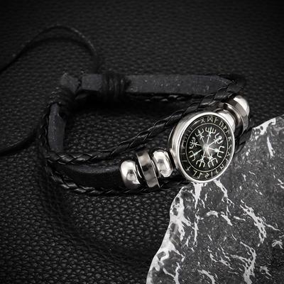 Vikingový kompas Osobnost Pánský náramek Retro Punk Pletený Nastavitelný Šťastný Pop Dárkový náramek