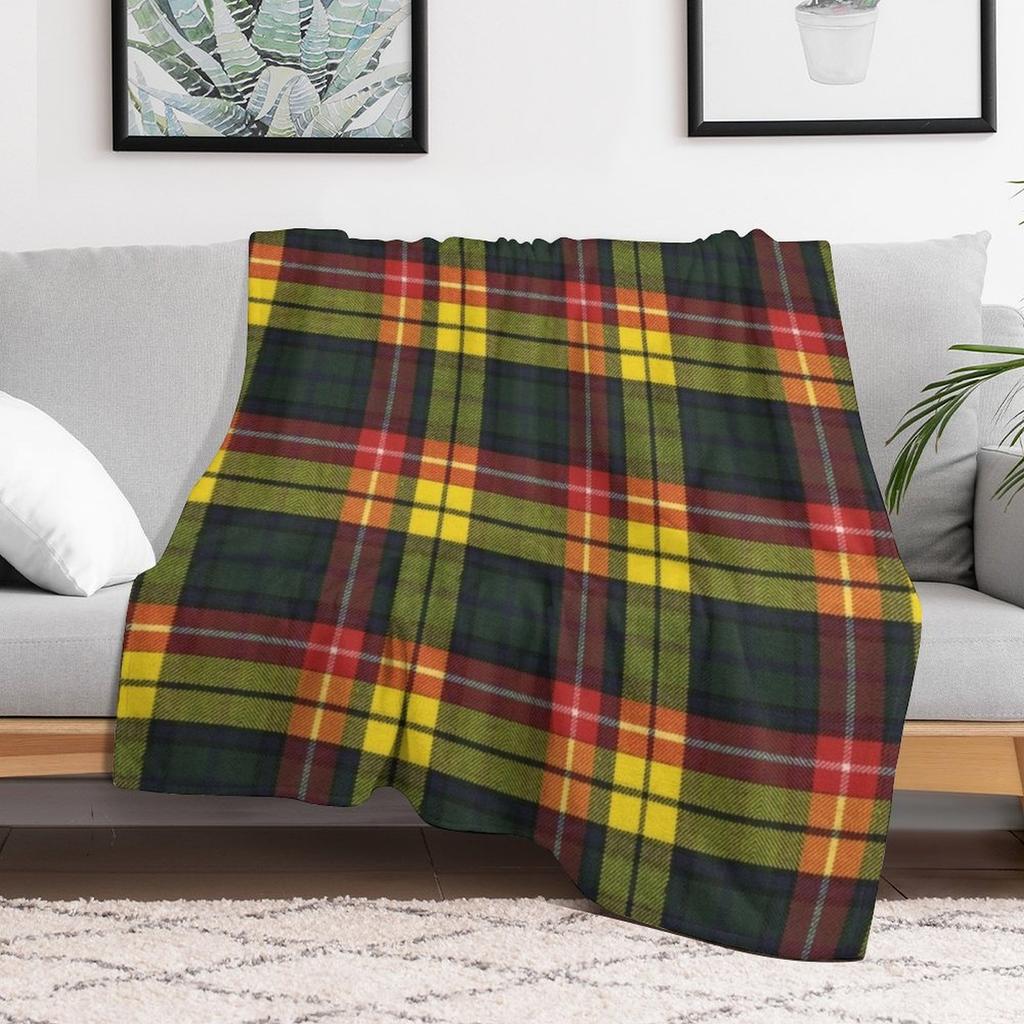 Buchanan M Original Scottish Tartan Throw Blanket Easy Care Comfortable Blanket for Couch