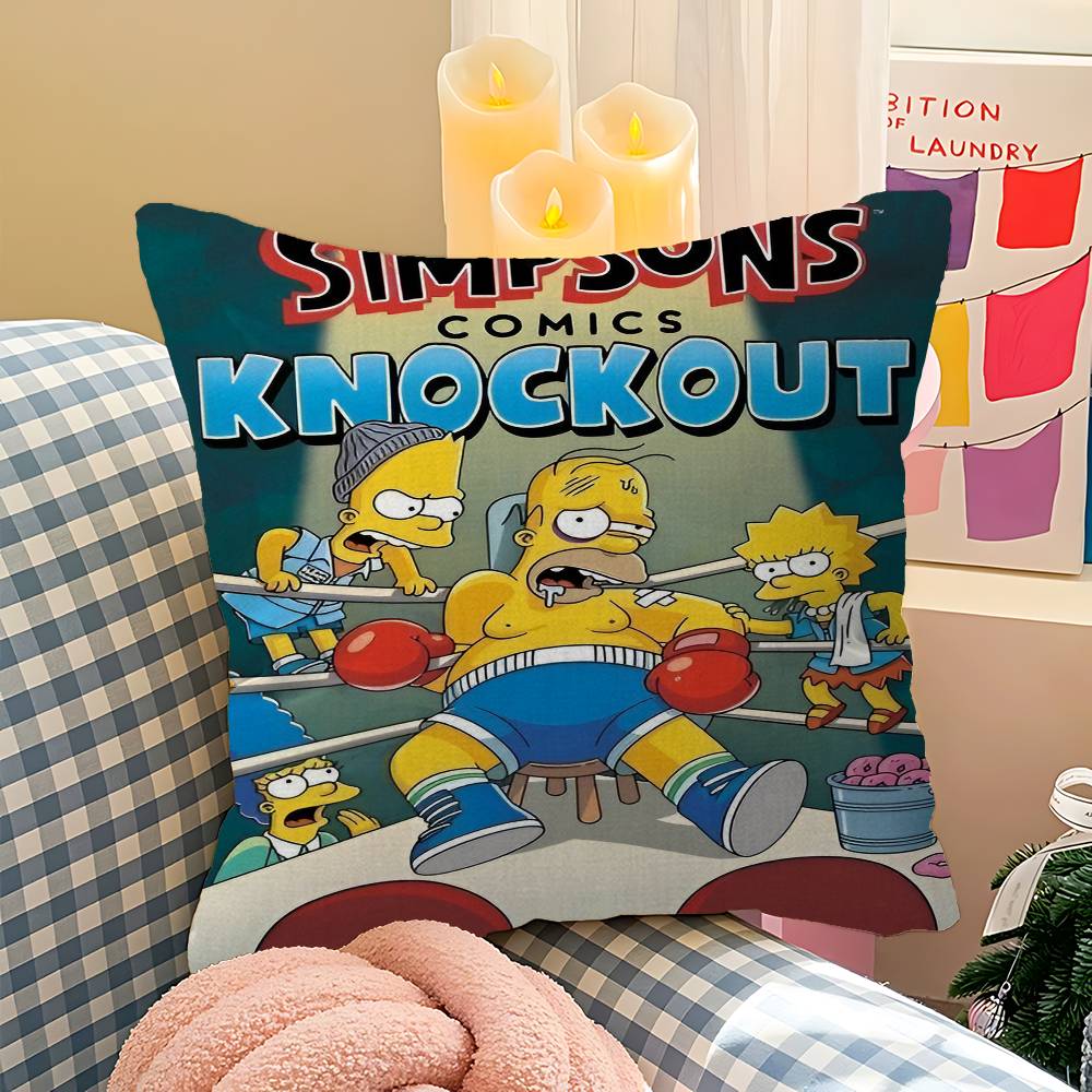 Cartoon T-Der Coole S-Simpsons Personalisierte Bildtext Heimdeko Kissen Haushaltsgeschenke 45x45cm