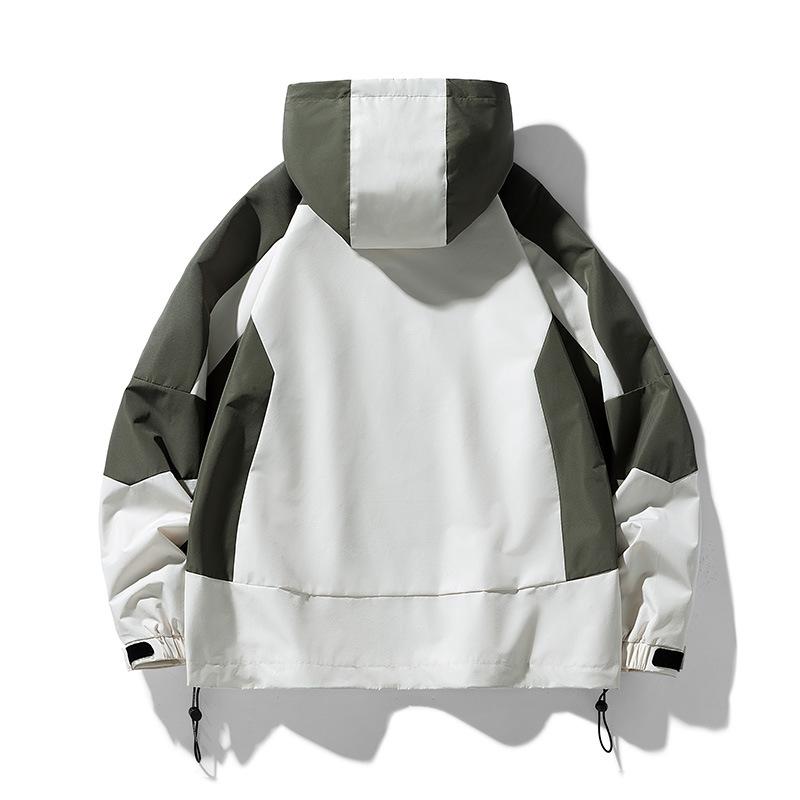 Spring and Autumn Men's Jacket Outdoor Sports Loose Casual Versatile Hooded Tooling Jacket Couple Vintage Jacket