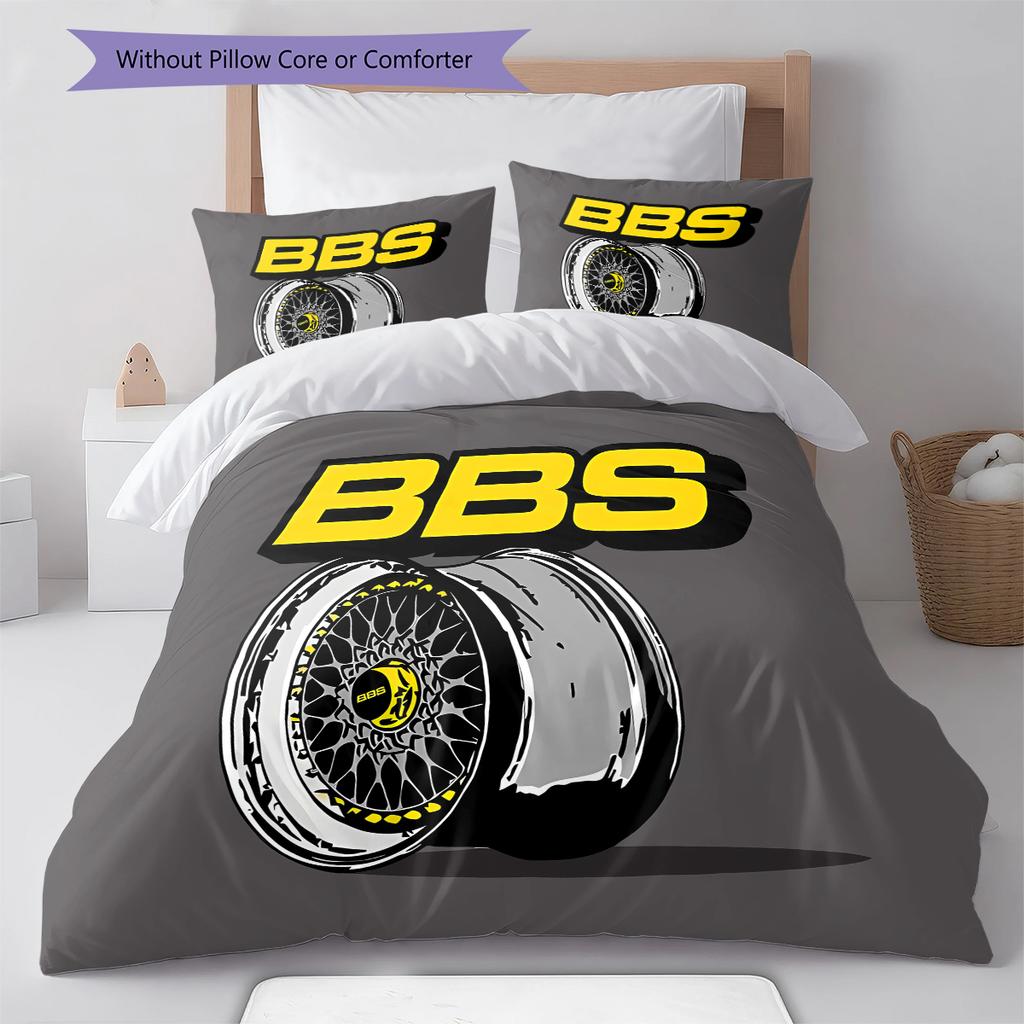 BBS Muster Bettwäsche, Steppbett Set Bettbezug Kissenbezug Zuhause Geburtstagsgeschenk (1 Bettbezug + 2 Kissenbezüge, ohne Füllung)