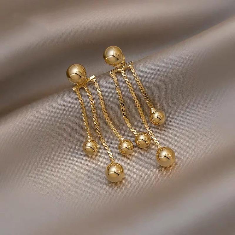 Gold Color Long Thread Tassel Drop Earrings for Women Geometric Butterfly Dangle Earring New Fashion Metal Earrings Jewelry