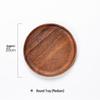 Ruhan Solid Walnut Wood Round Serving Tray