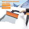 Car Snow Shovel with Removable Snow Defrost Brush Ergonomic Design Anti-Slip Foam Handle Car Cleaning Tool