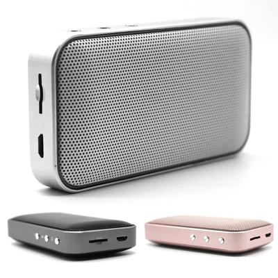 Tragbarer kabelloser Outdoor-Mini-Taschen-Audio-Ultradünner Bluetooth-Lautsprecher, unterstützt TF-Karte, wiederaufladbar über USB