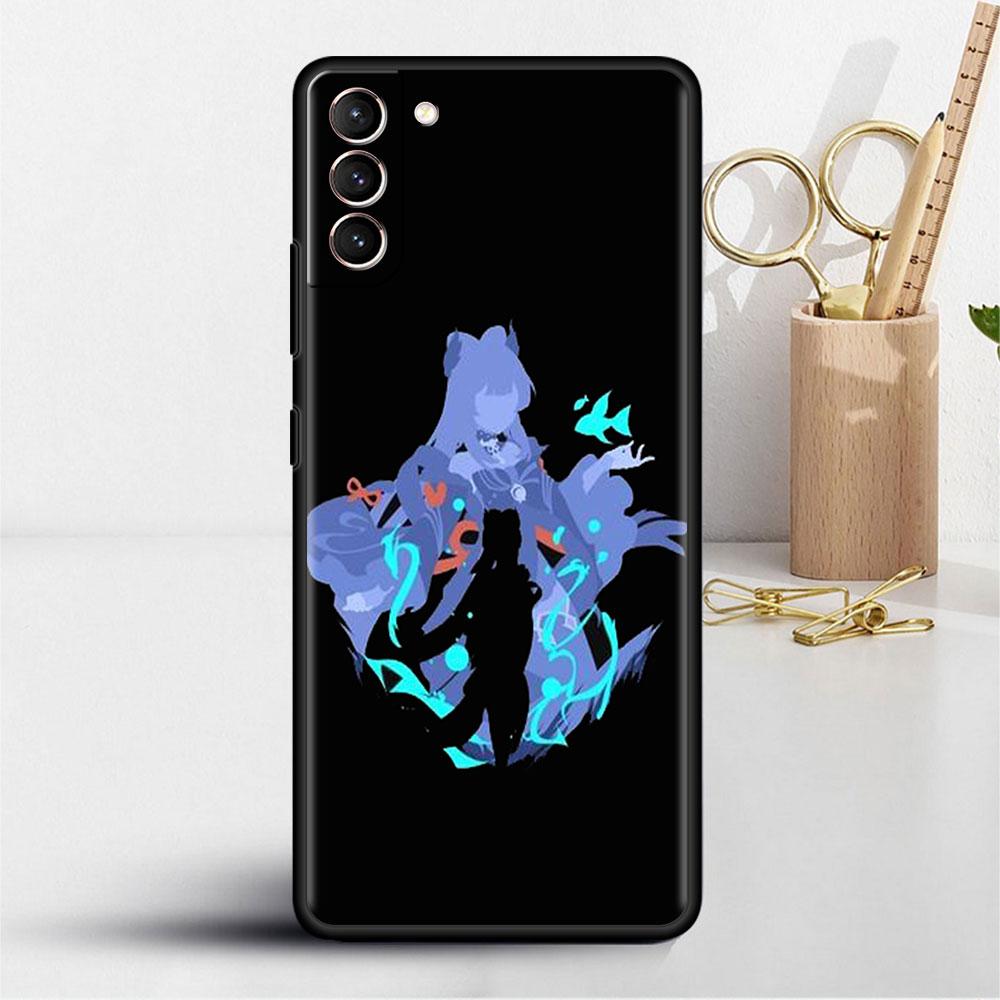 Case For Samsung Galaxy S20 S22 Ultra S21 FE S10 S9 Plus Note 20 10 Lite 9 Soft Phone Cover Shell Anime Genshin Impact Cool