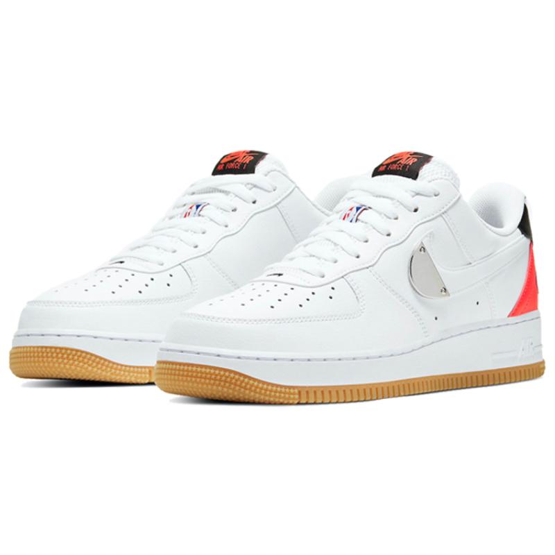 Nike Air Force 1 Low Nba White Crimson Gum Sneakers CT2298-101
