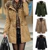 Women's Cotton Padded Winter Down Coat Jacket Thicken And Warm Long Parka For Cold Weather