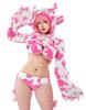 Beauty Cosplay Long Home Dairy Cow Costume Fancy Pink [Mobbunny] Women's Costume, Costume, Anime, Game, Sleeve, Wear, Pajamas, Top, Bra, Lingerie,