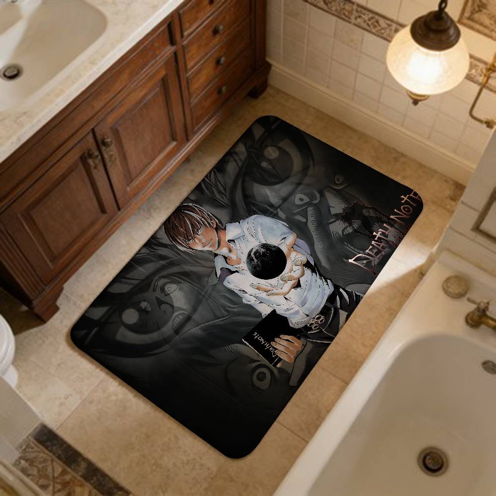 Classic Anime D-Death N-Note Floor Mat Non-Slip Laundry Room Mat Laundry Decor Balcony Child Living Room Bedside Mats
