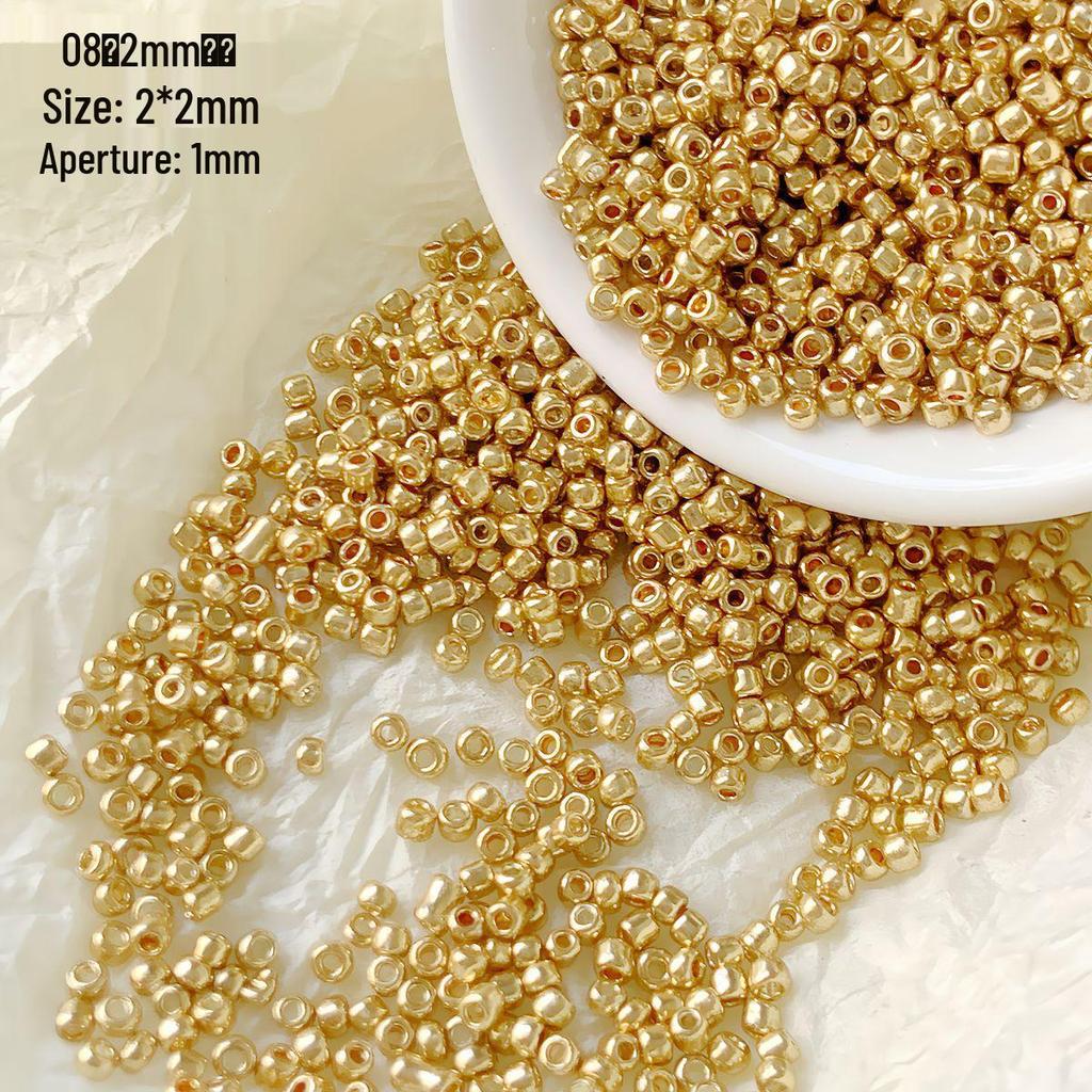 Perline di Rocaille Premium da 3mm Elettrolitiche Oro e Argento per Creazione di Gioielli Fai da Te
