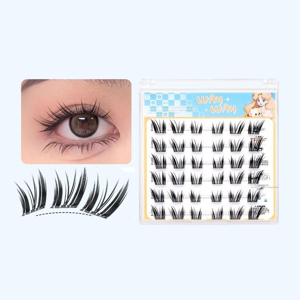 Makeup Adhesive False Eyelashes DIY Glue Free Fake Lashes Self-adhesive Lash Clusters  Makeup Tool