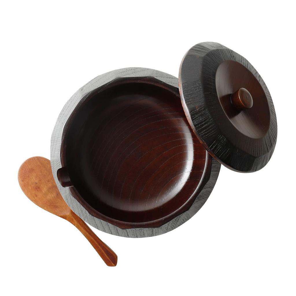 Osaka Choseido Ohitsu Wooden Hollow Meshibitsu with Rice For 1 Approximately 1 Cup Spatula, Person,