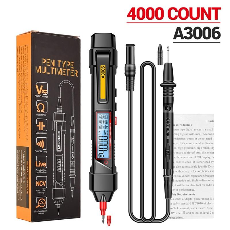 A3006 Mini Pen Type Multimeter Digital Professional 4000 Counts AC/DC Voltage Diode Capacitance Hz Meter Tool