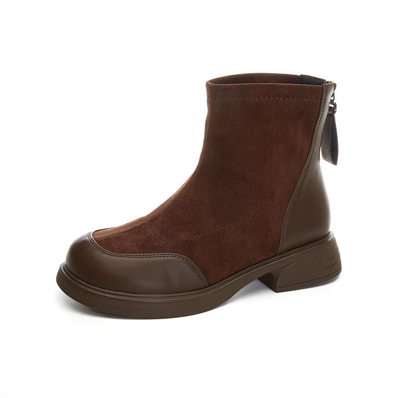 Leather Martin Boots Women's 2025 Winter New Retro Short Boots Skinny Boots Casual Versatile Boots Women's Platform Women's Boots