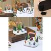Harz-Drehwippen-Spieluhr Schneeszene Mit Weihnachtsdekoration Für Feiertagsgeschenke Und Schmuckpräsentation