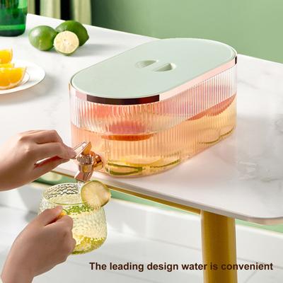 5.3L Fridge Cold Kettle Large Capacity with Faucet Heat And Cold Resistant Leakproof Food Grade Easy Clean Juice Jug for Home
