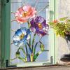 Kreative Simulierte Reliefblumen Außenbalkon Glasfenster Heimdekoration und Verschönerung Fensteraufkleber