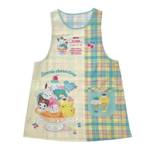 Sanrio Character Nursery Teacher Apron, Adult Sizes F, M-L (Sanrio Characters (Ice Cream))
