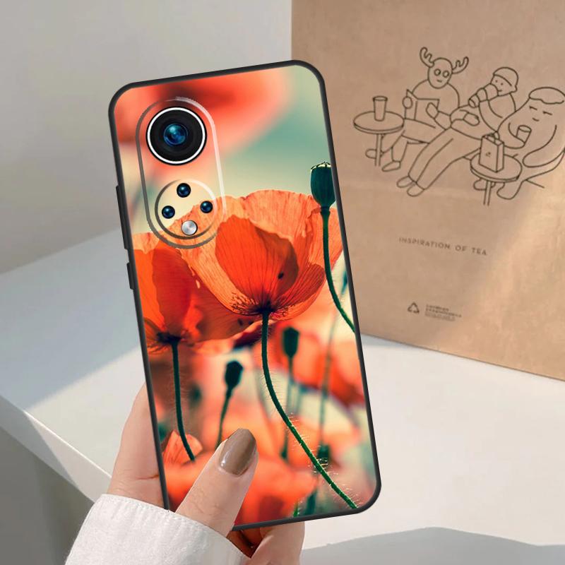 Red Corn Poppy Flower For Honor Magic 7 Lite 5 6 8 Pro Case For Honor 400 200 90 70 50 X8c X8b X9a X9b X9c X9d Win