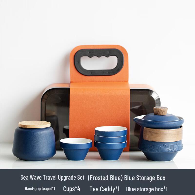 Rough Pottery Portable Travel Tea Set