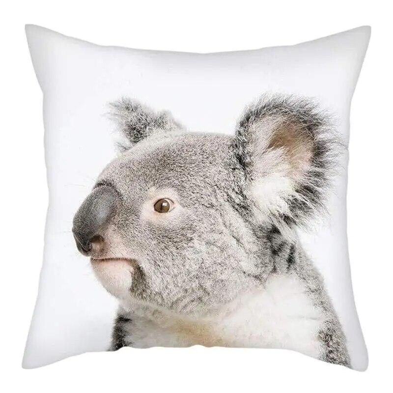 45x45cm Cute Koala Cushion Cover Cartoon Animal  Pillow  Sofa Seat Lumbar     Home Decoration