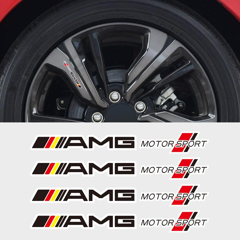 BQAZ9 4Pcs Car Scratch Sticker Decoration Stick Styling Sticker For Mercedes Benz AMG W205 W204 W206 W213 W212 W211 W222 W221 W177 W17