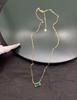 2023 High-End Fashion: Gold-Plated S925 Sterling Silver Green Zircon Choker Necklace for Women